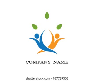 Diseño de ilustraciones vectoriales de la plantilla de logotipo Healthy Life