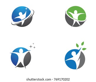 Healthy Life Logo template vector icon illustration design