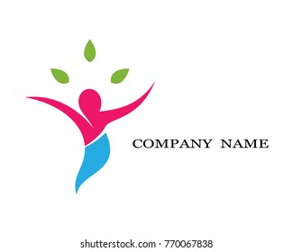 Healthy Life Logo template vector icon illustration design