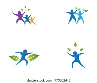 Healthy Life Logo template vector icon illustration design