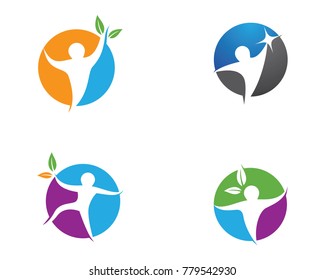 Healthy Life Logo template vector icon illustration design