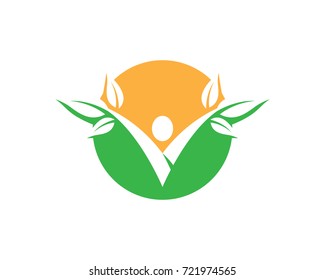 Healthy Life Logo vector icon illustration design