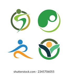 Healthy life logo vector template illustration
