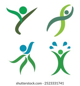 Healthy life logo vector template illustration