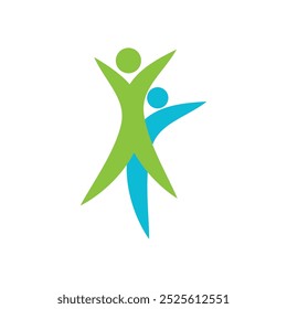 Ilustração do modelo de vetor do logotipo da vida saudável