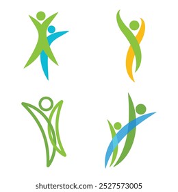 Ilustração do modelo de vetor do logotipo da vida saudável