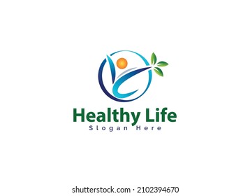 Healthy Life Logo Wellness Logo Nutrition Stock Vector (Royalty Free ...