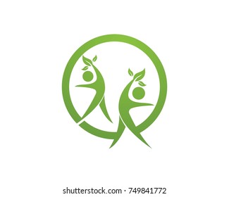 Healthy life logos