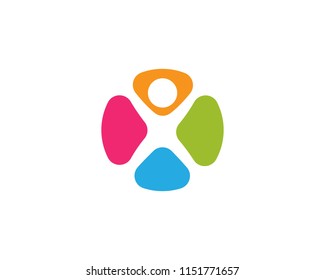 Healthy Life people Logo template vector icon
