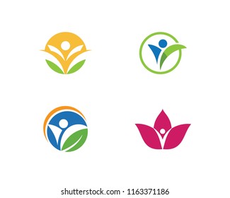 Healthy Life people Logo template vector icon