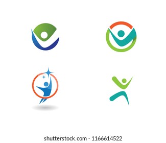 Healthy Life people Logo template vector icon