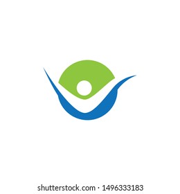 Healthy Life people Logo template vector icon