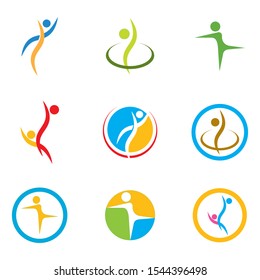 Healthy Life people Logo template vector