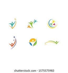 Healthy Life people Logo template vector icon