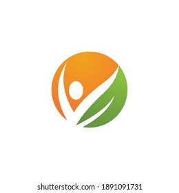 Healthy Life people logo template vector design