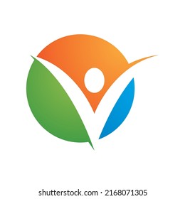 Healthy Life people logo template vector design