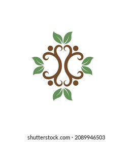 Vorlage für gesunde Menschen im Leben Vektorsymbol Design Web