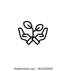 Solución de vida saludable Icono en el icono de estilo de línea negra, estilo aislado en fondo blanco