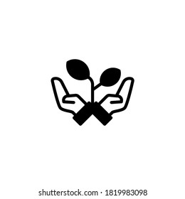 Solución de vida saludable Icono en glifo plano negro, estilo relleno aislado en fondo blanco