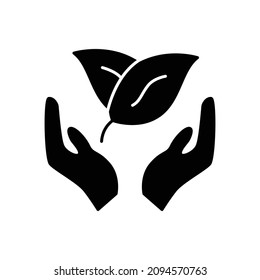 Healthy life solution Icon in black flat glyph, filled style isolated on white background