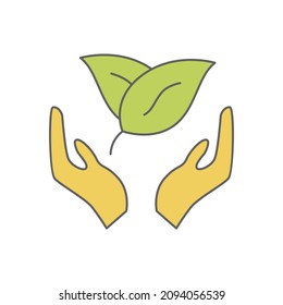 Healthy life solution Icon in color icon, isolated on white background 