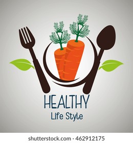 healthy life style food vector illustration graphic
