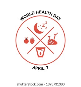 Healthy life vintage illustration. Easy to edit with vector file. Can use for your creative content. Especially about worl health day campaign in this April.