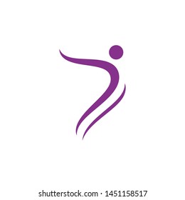 Healthy Life woman Logo template vector