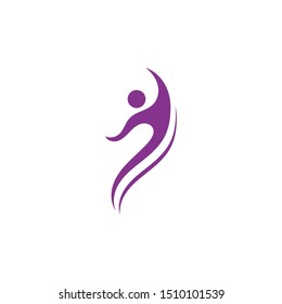 Healthy Life woman Logo template vector