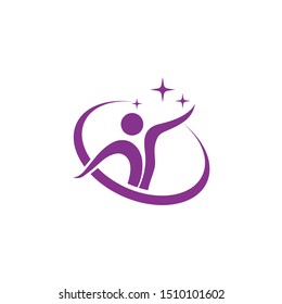 Healthy Life woman Logo template vector