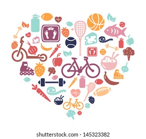 Healthy Lifestyle Background - Shutterstock ID 145323382