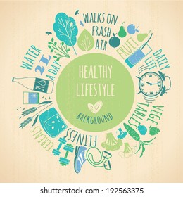 healthy lifestyle background