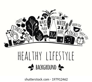 healthy lifestyle background