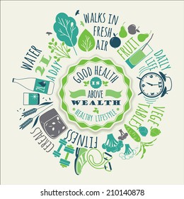 healthy lifestyle background 