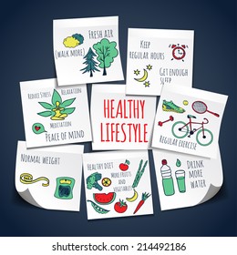 Healthy lifestyle background 