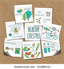 Healthy lifestyle background 