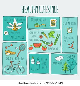Healthy lifestyle background 