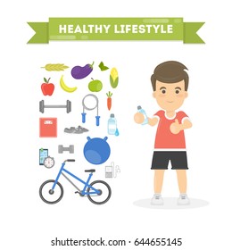 Healthy lifestyle concept.