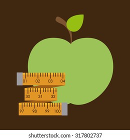 Healthy Lifestyle concept with fitness icons design, vector illustration eps 10