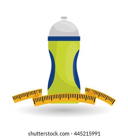 Healthy lifestyle concept with icon design, vector illustration 10 eps graphic.