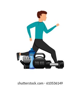 healthy lifestyle concept icons vector illustration design