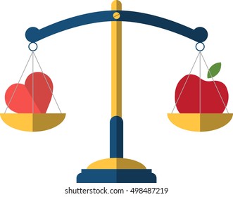 Healthy lifestyle concept with red apple and heart