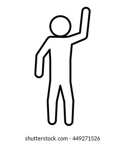 Healthy lifestyle concept represented by pictogram stretching icon. isolated and flat illustration 