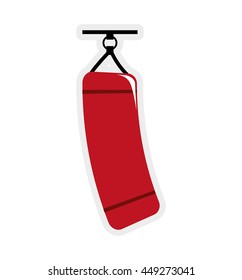 Healthy lifestyle concept represented by boxing bag icon. isolated and flat illustration 