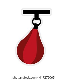 Healthy lifestyle concept represented by boxing bag icon. isolated and flat illustration 