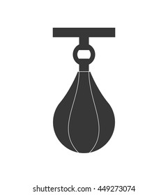 Healthy lifestyle concept represented by boxing bag icon. isolated and flat illustration 