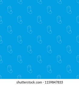 Healthy lifestyle concept, water and apple pattern vector seamless blue repeat for any use