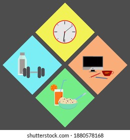 
a healthy lifestyle and a correct daily routine are the key to success