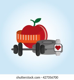 Healthy lifestyle design. Bodycare icon. Colorful illustration