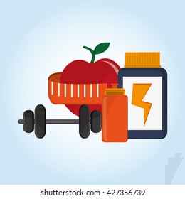 Healthy lifestyle design. Bodycare icon. Colorful illustration